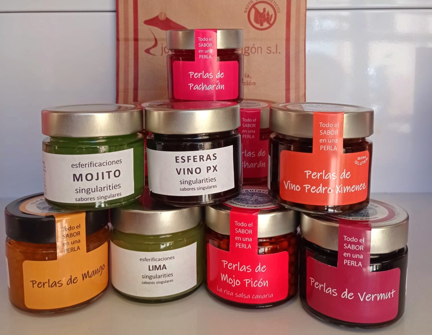 Esferas de sabores para hostelería