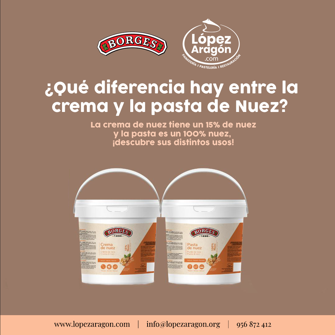 Pasta de nuez y crema de nuez Borges